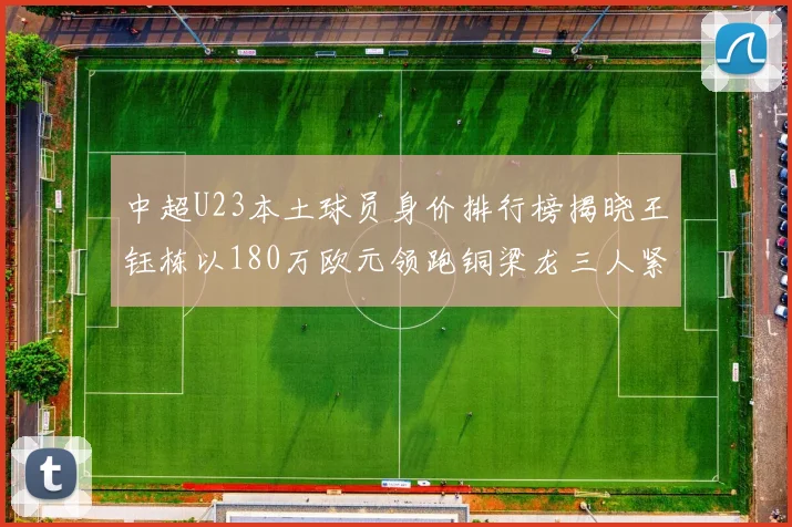 中超U23本土球员身价排行榜揭晓王钰栋以180万欧元领跑铜梁龙三人紧随其后